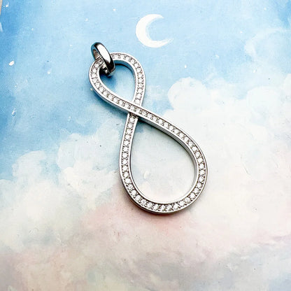 Pendant Large Infinity Summer Brand New Fine Jewelry Europe 925 Sterling Silver Trendy Gift For Women