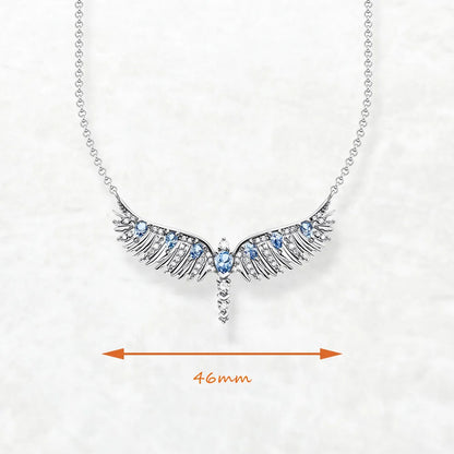 Blue Phoenix Wing Necklace and Braelet Set  925 Sterling Silver