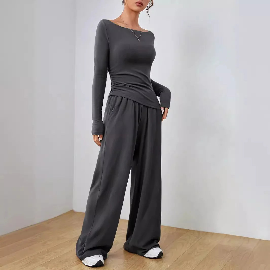 Casual Wide-Leg Lounge Set