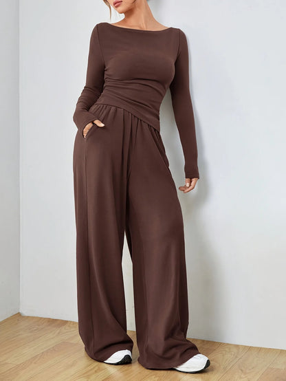 Casual Wide-Leg Lounge Set