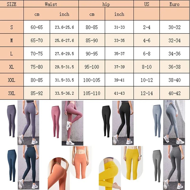 Aiithuug Yoga Leggings Women Gym Workout Legging Fitness Sports Pants Seamless Cream Feeling Stretchy Legging Middle Waist