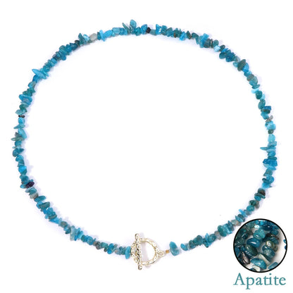 Healing Bohemian Gem Gravel Natural Semi-precious Stone Necklace Women's Fashion Necklace Jewelry Collares Para Mujer Female