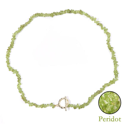 Healing Bohemian Gem Gravel Natural Semi-precious Stone Necklace Women's Fashion Necklace Jewelry Collares Para Mujer Female