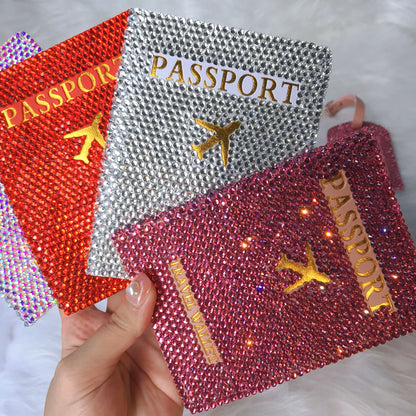 Radiant Voyage Bling Luggage Tag & Passport Holder Set