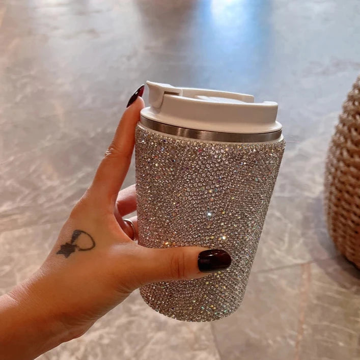 Rhinestone Stainless Steel Insulated Coffee Cup