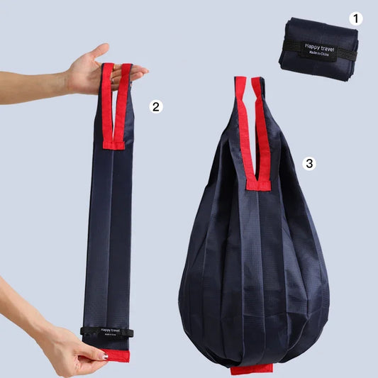 Reusable Shopping Bags Large Portable Eco-Friendly Foldable Shoulder Bag Handbag Pocket Totes Bag Folding Grocery Pouches