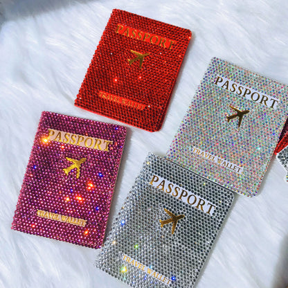 Radiant Voyage Bling Luggage Tag & Passport Holder Set